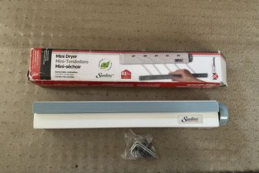 Household Essentials MD-61 Plastic Retractable Clothesline 5-Line Mini Dryer Indoor Outdoor 