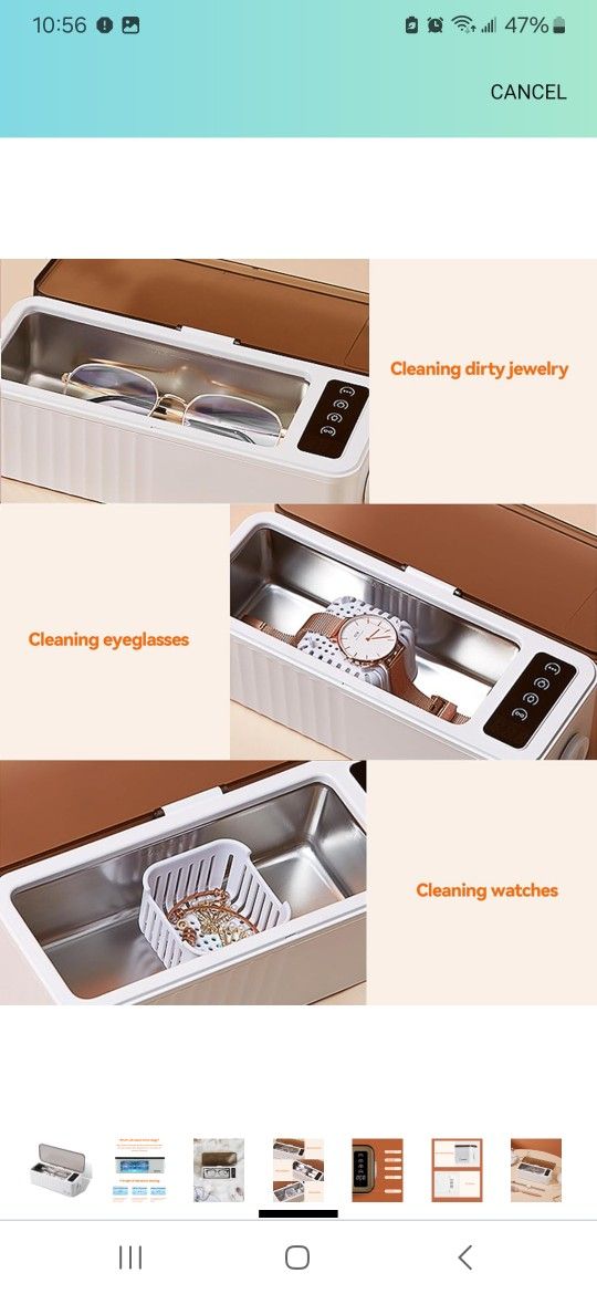 Ultrasonic Jewelry, Glasses Cleaner $25