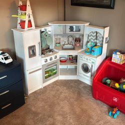 Mini Kitchen With Accessories You See On It (more Inside of Cabinets)