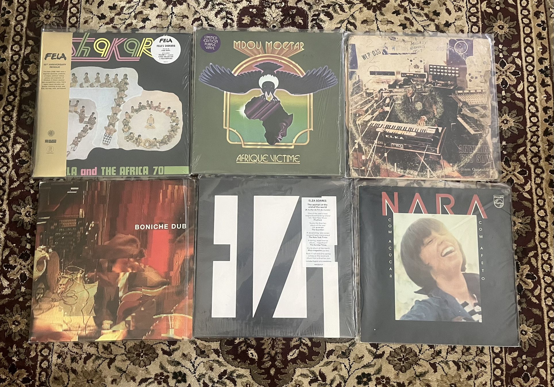 world beat African vinyl record lot Fela Kuti, Mdou Moctar, Onyeabor