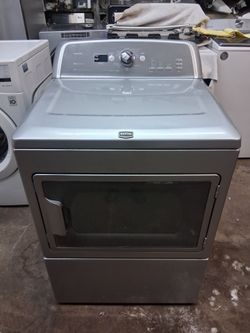 Maytag Bravos Front-Load Dryer Silver