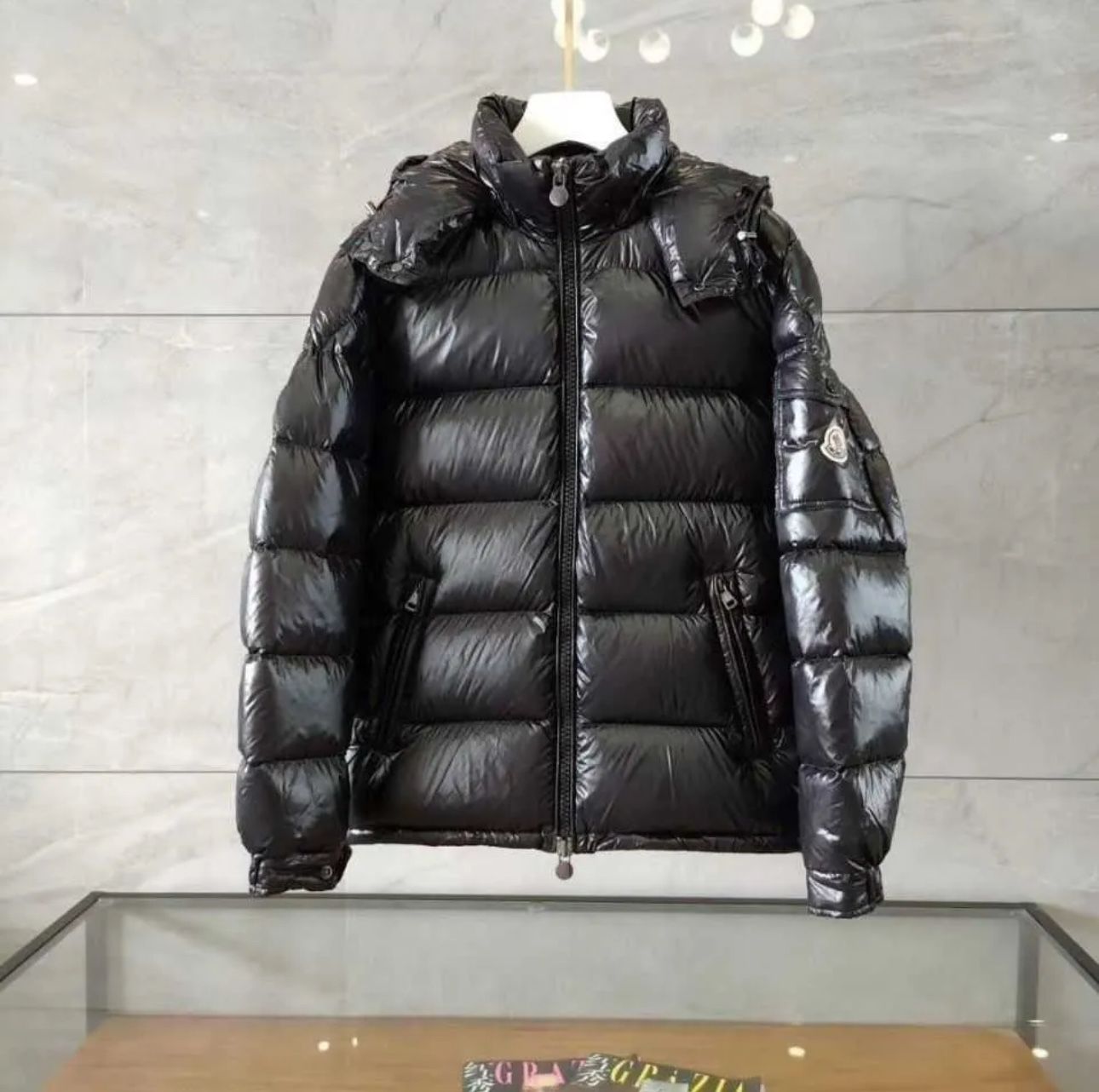 Moncler Jacket Black Maya Puffer Jacket