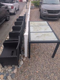 FREE - 6 Wicker Chairs & Table