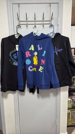 CORALINE HOODIES $45 EACH ! GITD is Lg the others size Med