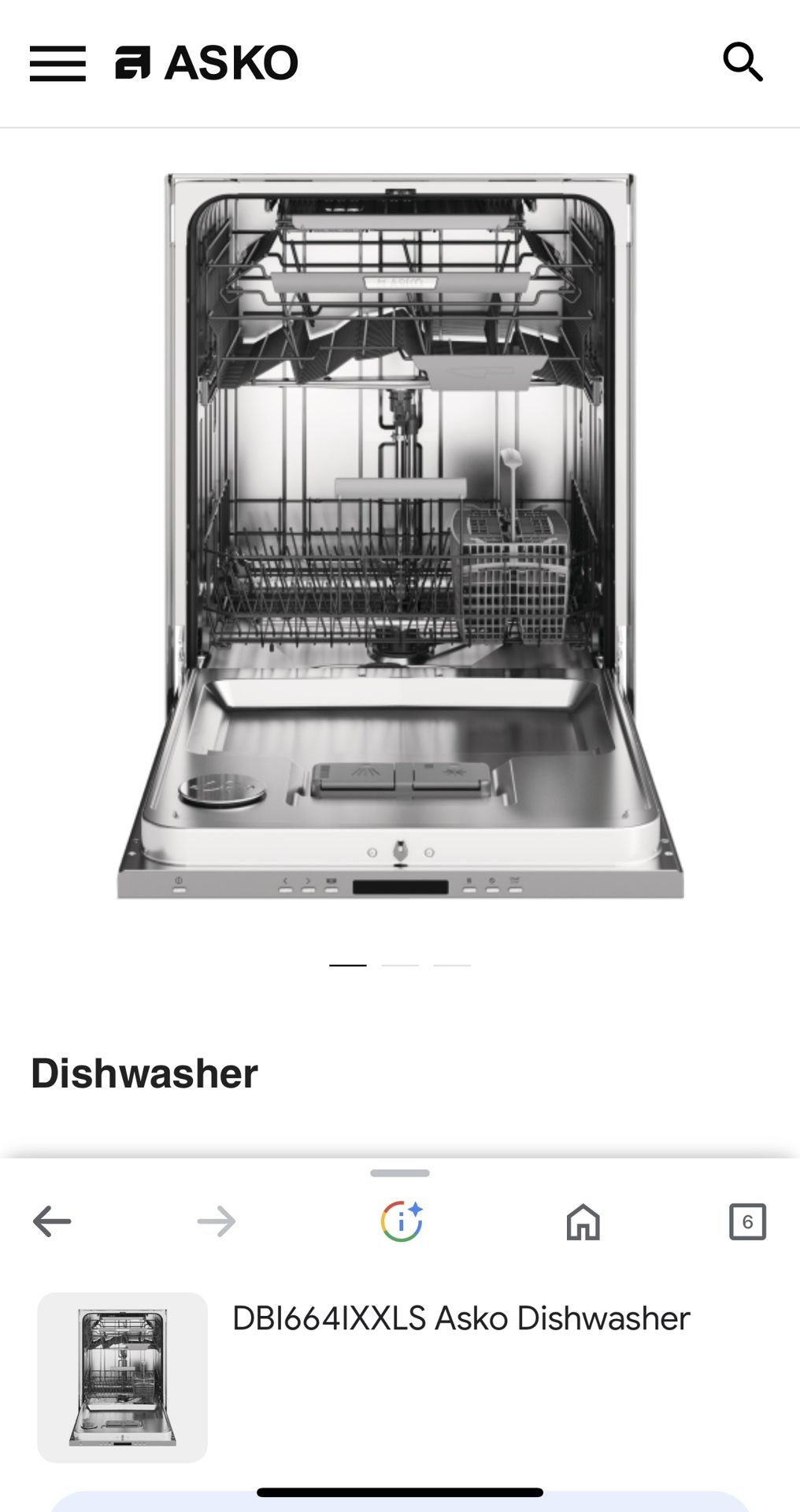 NEW ASKO Dishwasher In Box