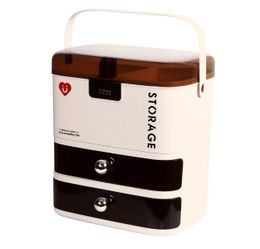 Medicine Lock Box, Lockable Medication Storage with Portable Large Capacity Case