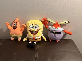 Ty Beanie Babies Spongebob Square Pants Plushies