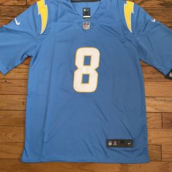 $40 Power Blue Los Angeles Chargers Omarion Hampton jersey