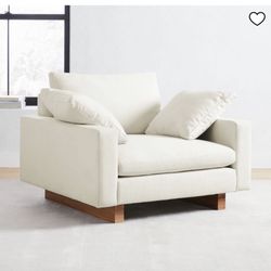 West Elm Harmony Chair Down Blend Prfm YDL Alabaster DW