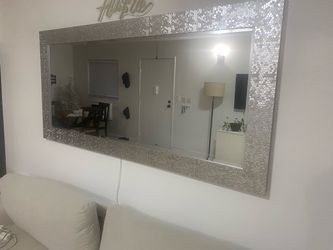 Large Wall Mirror Silver 65 x 31 inches