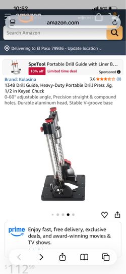 Portable drill press jig/guide