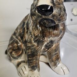 Vintage Ceramic Dog Statue