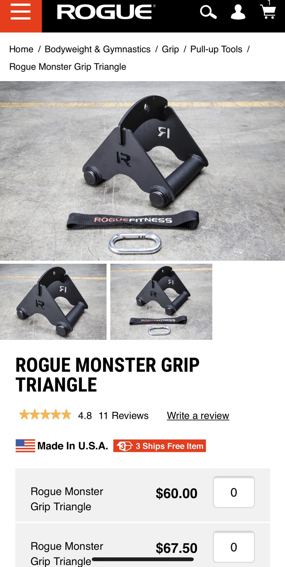 Rogue Fitness Monster Triangle Grip