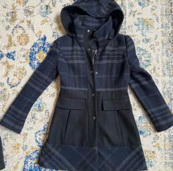 Guess Navy and Black Trench Coat Small