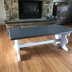Custom Farmhouse Solid Wood Coffee Table/Bench 49x20