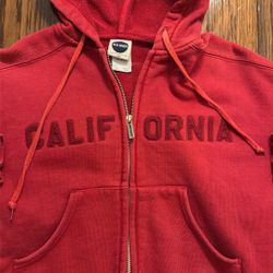 Blue Marlin Women’s Vintage CALIFORNIA Heavyweight Zip Up Cropped Hoodie
