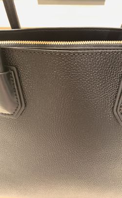 large pebbled leather accordion tote