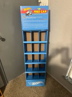 Hot wheels blue cardboard display shipper