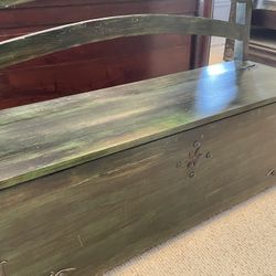 Wood Bench With Storage 