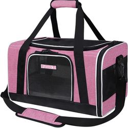 Pink Pet Carrier With Accessories Included