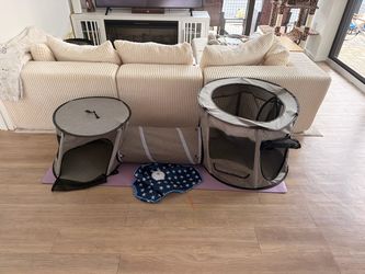 Portable Pet Playpen Tent Set with Tunnel
