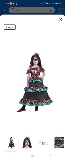 Day Of The Dead Halloween Costume - Girls $10