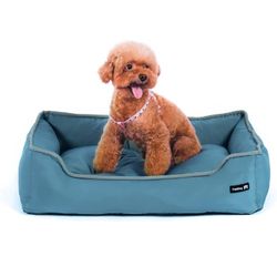 Cabbay Dog Bed for Cat Bed pad with Machine Washable Removable Covers, Soft Pet Mat for Dog Cage, Square Durable Breathable Pet Bed with Anti-Slip Bot