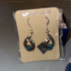 Sterling And Turquoise Earrings 