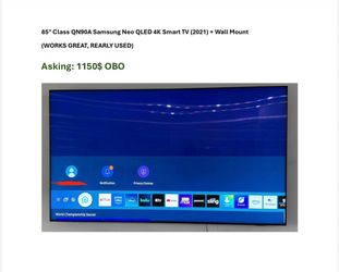 Samsung Neo QLED 4K Smart TV  85" Class QN90A