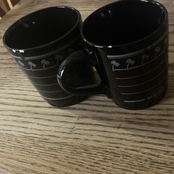 Two In N Out Matte Black Mugs