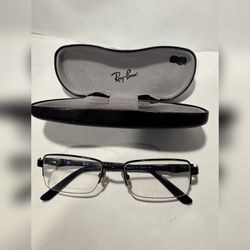 Ray-Ban Titanium Half-Rim Frames with Case