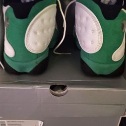 Lucky Green 13 Jordans  Sz10