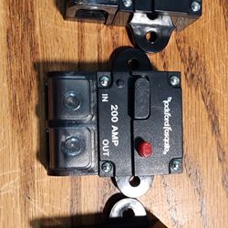 3 Rockford Fosgate 200 Amp Breakers For Car Audio Systems 