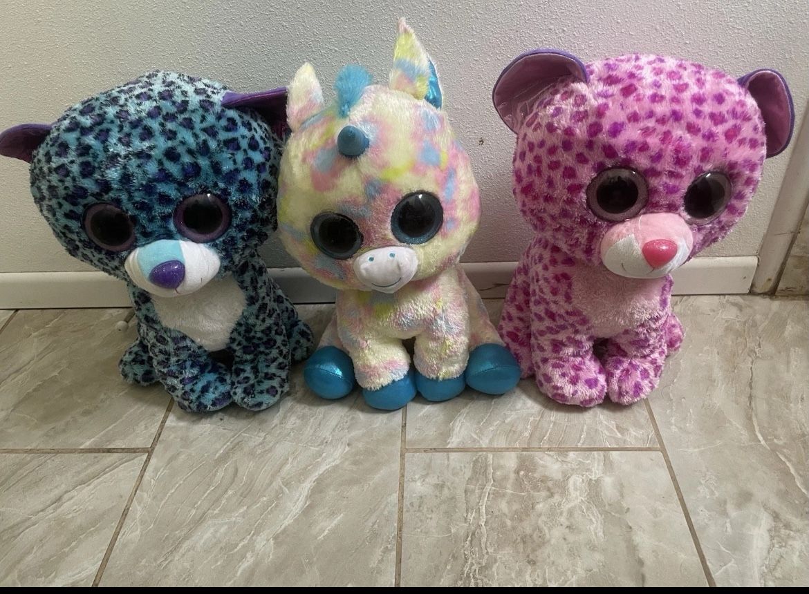TY Jumbo Beanies Boos Unicorn Lot Of 3