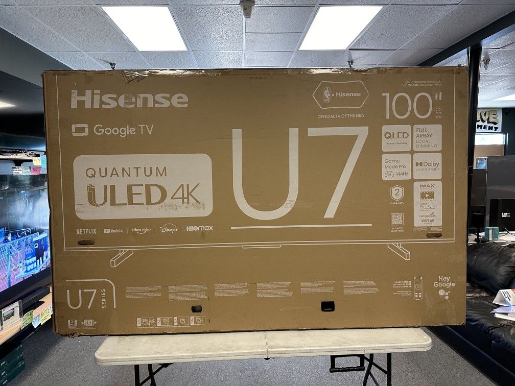 HISENSE 100 INCH ULED MINI LED TV'S IN STOCK 100U70N 144 HZ FULL ARRAY W/WARRANTY - PAYMENT PLANS