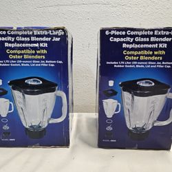 Compatible Oster Blender Glass XL Pitcher 1.75 Liter 6 Piece Replacement Kit