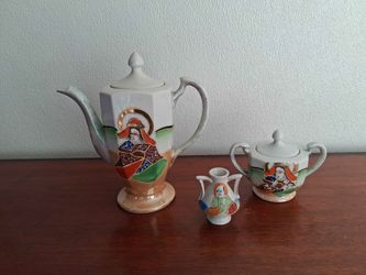 Vintage Mefoco Ware Japanese Moriage Tea Set