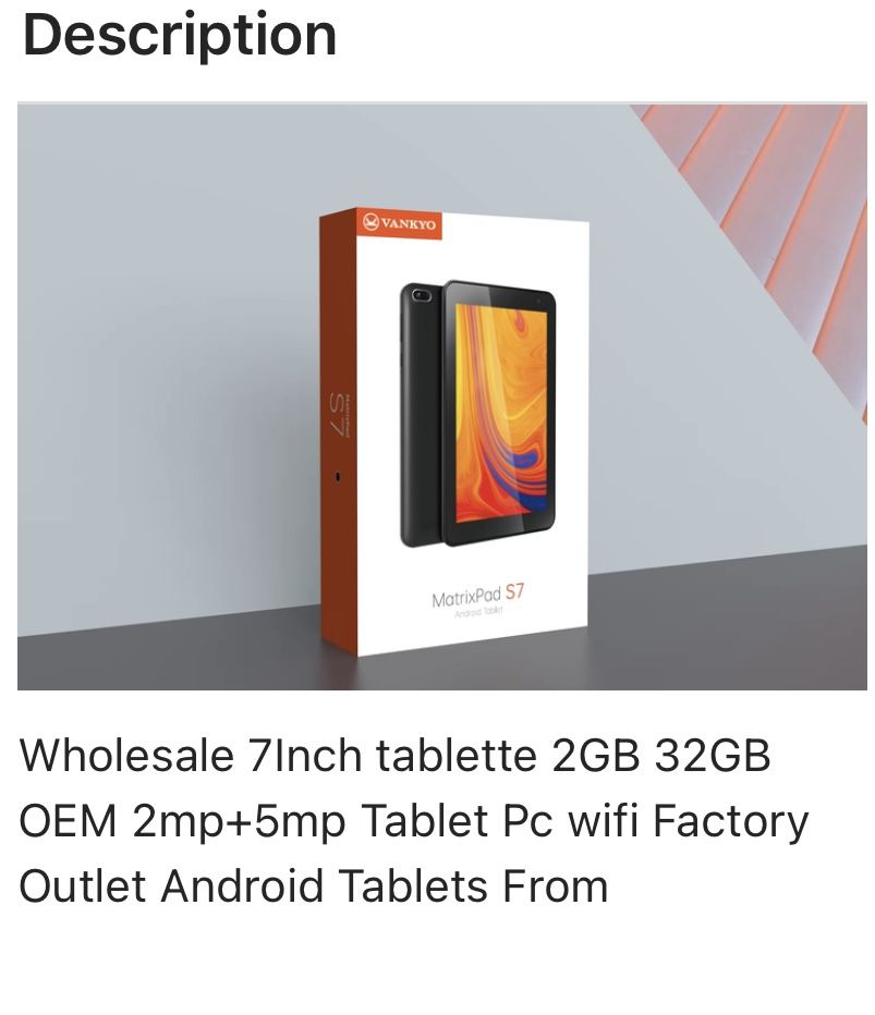 7 Inches Android Tablet