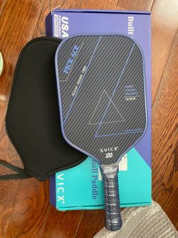 Carbon Fiber Pickleball Paddle 16mm – Professional Pickleball Paddles with Superior Control, Power & Spin – Extended Handle for Two-Handed Grip, USAPA