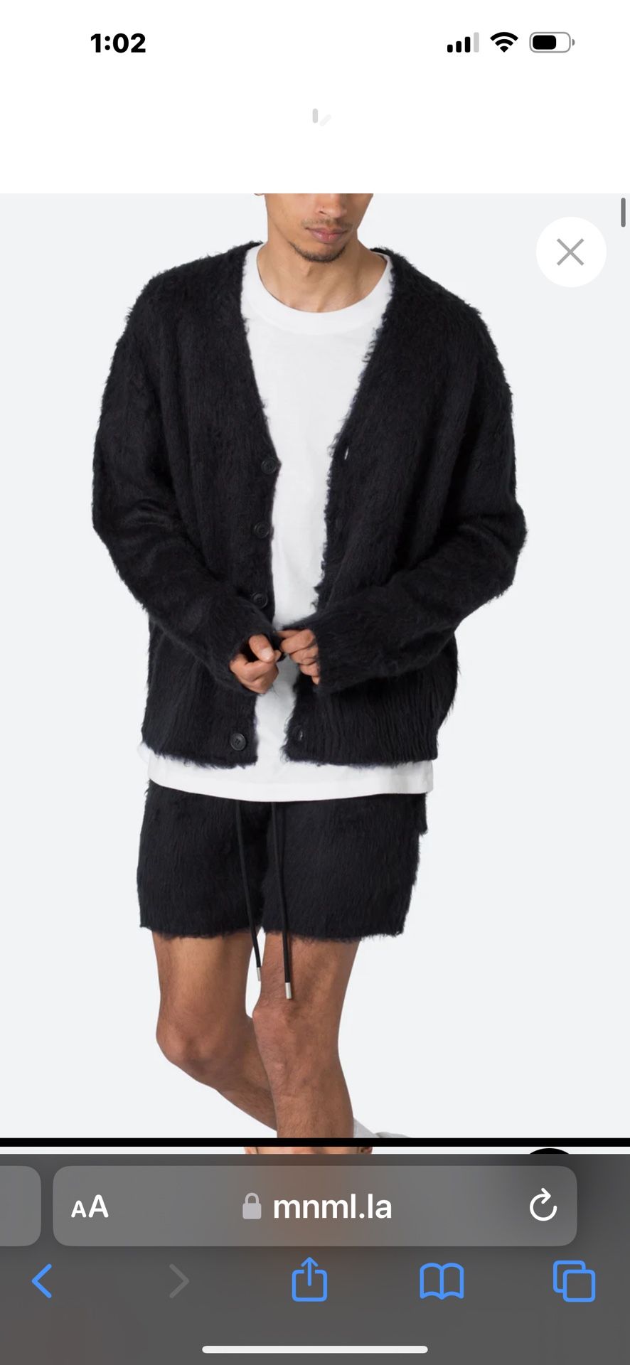 Black Fuzzy Cardigan