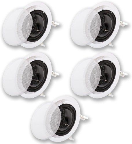 Acoustic Audio by Goldwood CS-IC83 8” 3-Way In Ceiling Home Theater Speaker - Set Of 4