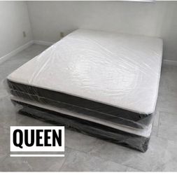 Queen Mattress Set – Medium – Brand New – Delivery Available 🚚
