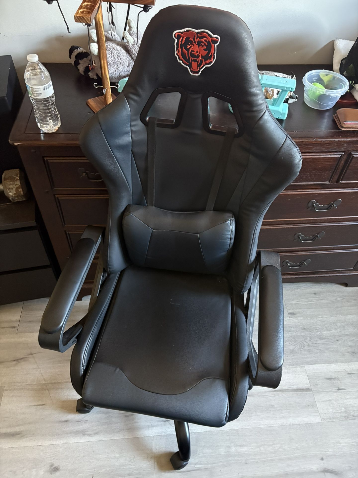 Gaming Chair Bears Logo On It