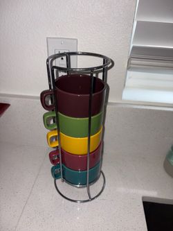 Stacking mugs (boho/midcentury modern)