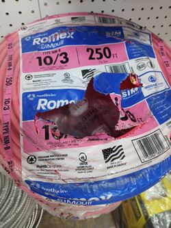 New wire cable romex 10/3