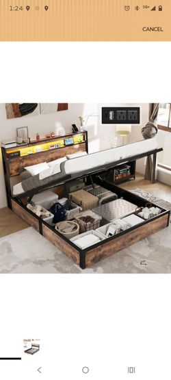 Brand New In Box Modern Full Size Platform Lift Bed!!!