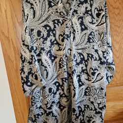 Custom Navy/Cream Tunic Dress