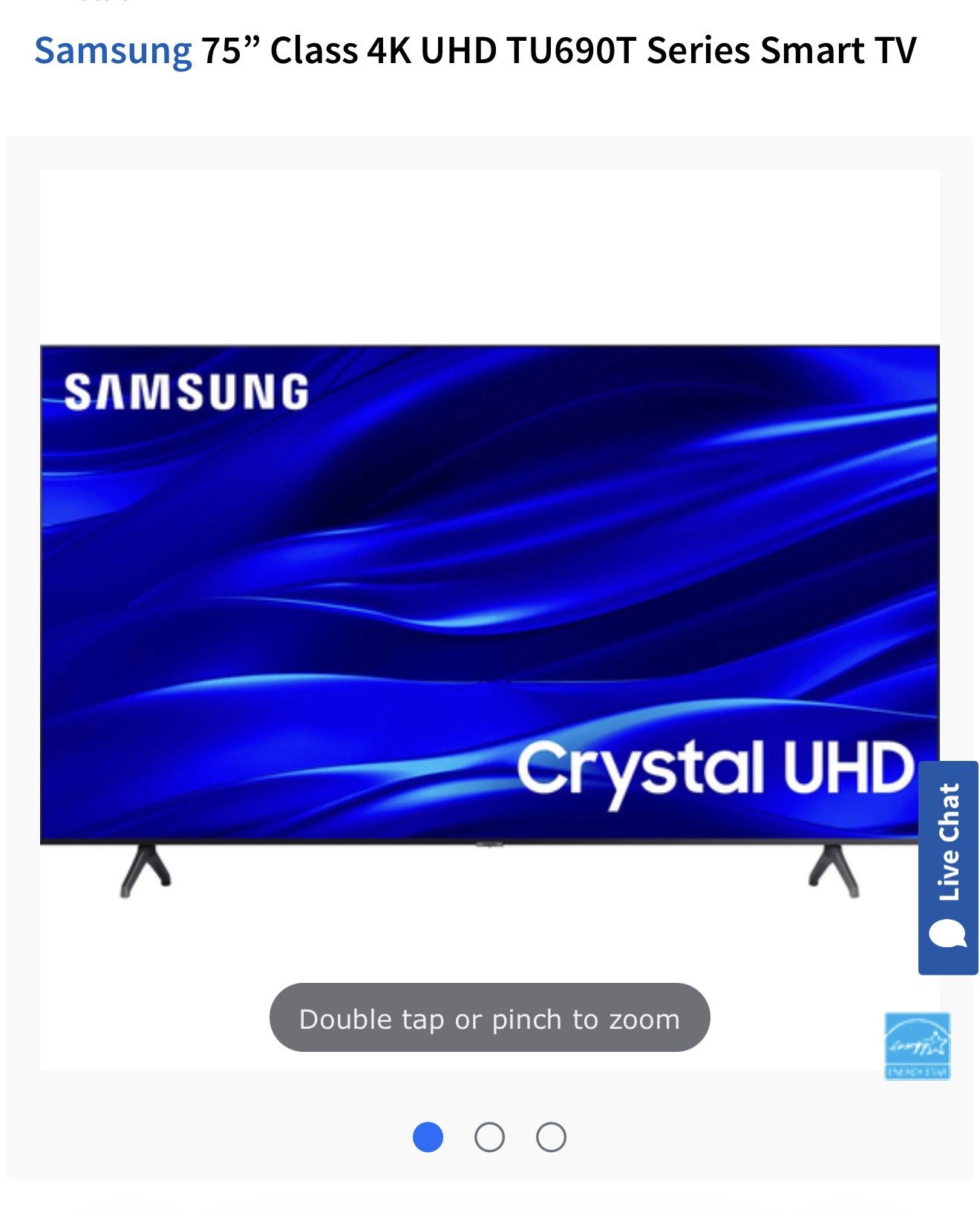 Samsung 75 in 4k TV