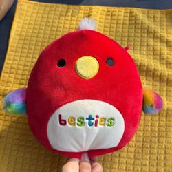 Squishmallows plush toy Kellytoy Besties Red Bird Pom-Pom Wings 5" Collectible