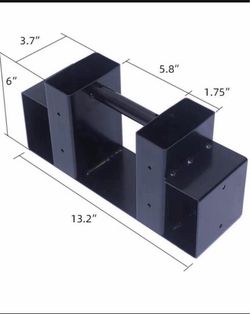 Firewood Log Storage Rack Bracket - Black Diy Steel Fittings, Set of 2, Adjustable to Any Length and Height
